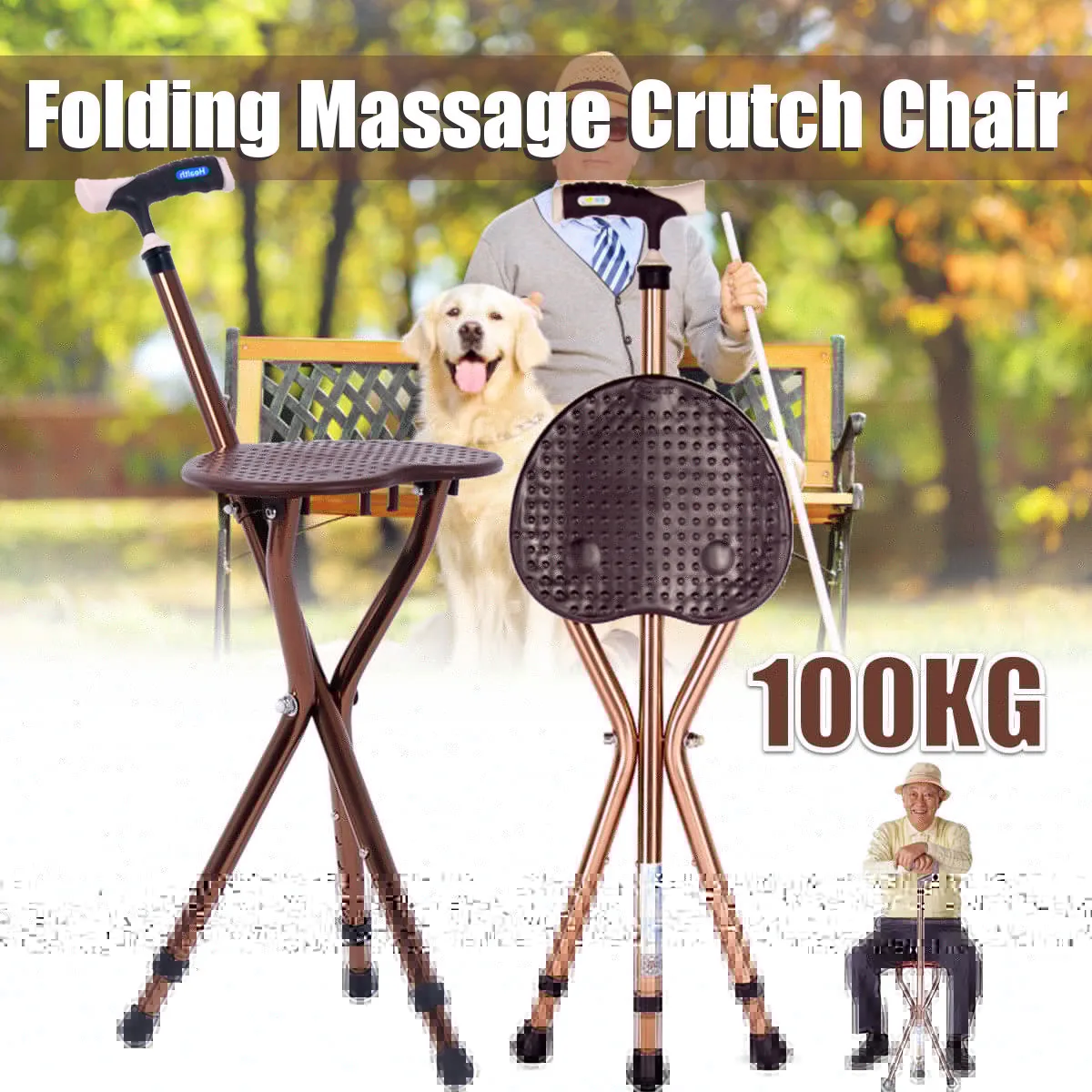 Folding Walking Sticks Hiking Adjustable - عصا مشي محمولة بارتفاع قابل للتعديل