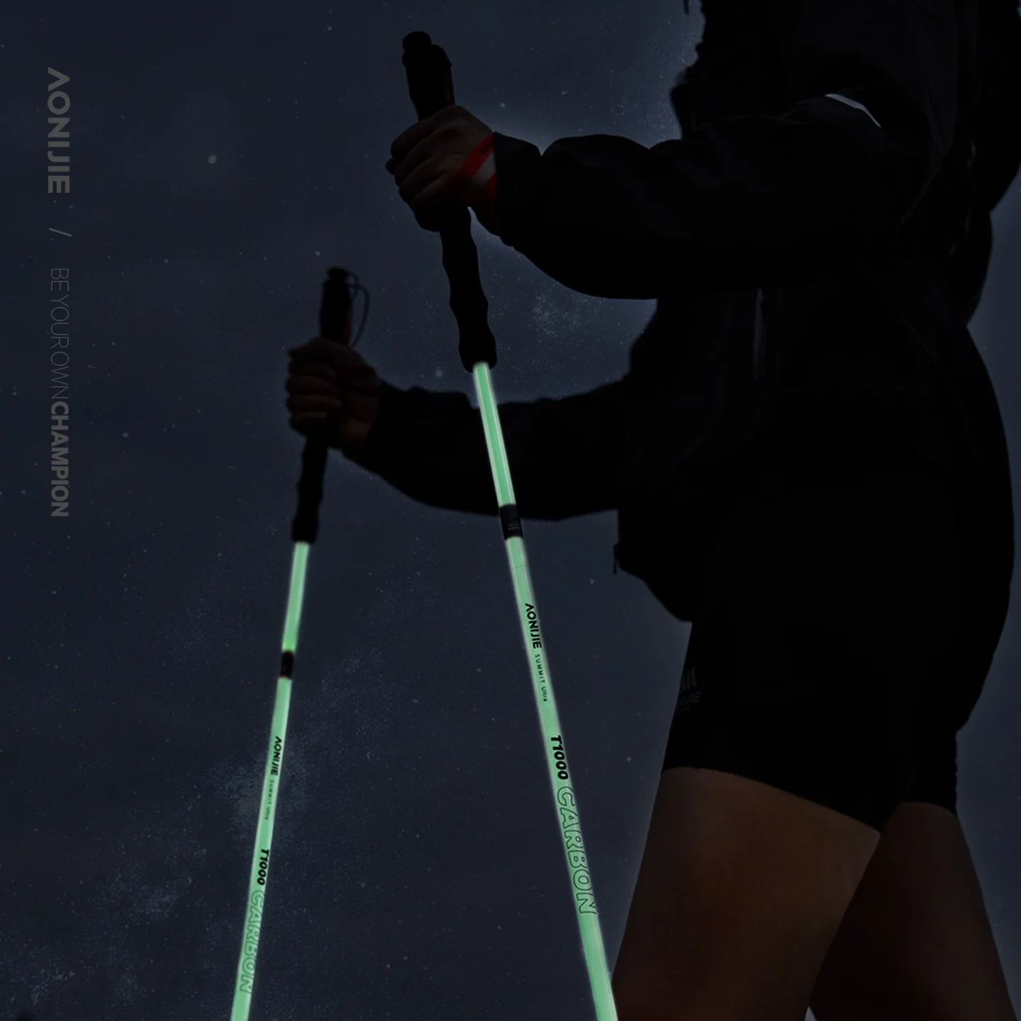 Carbon Fiber Trekking Poles Ultralight Pair - أونييجي 2 قطعة/زوج عصي مشي قابلة