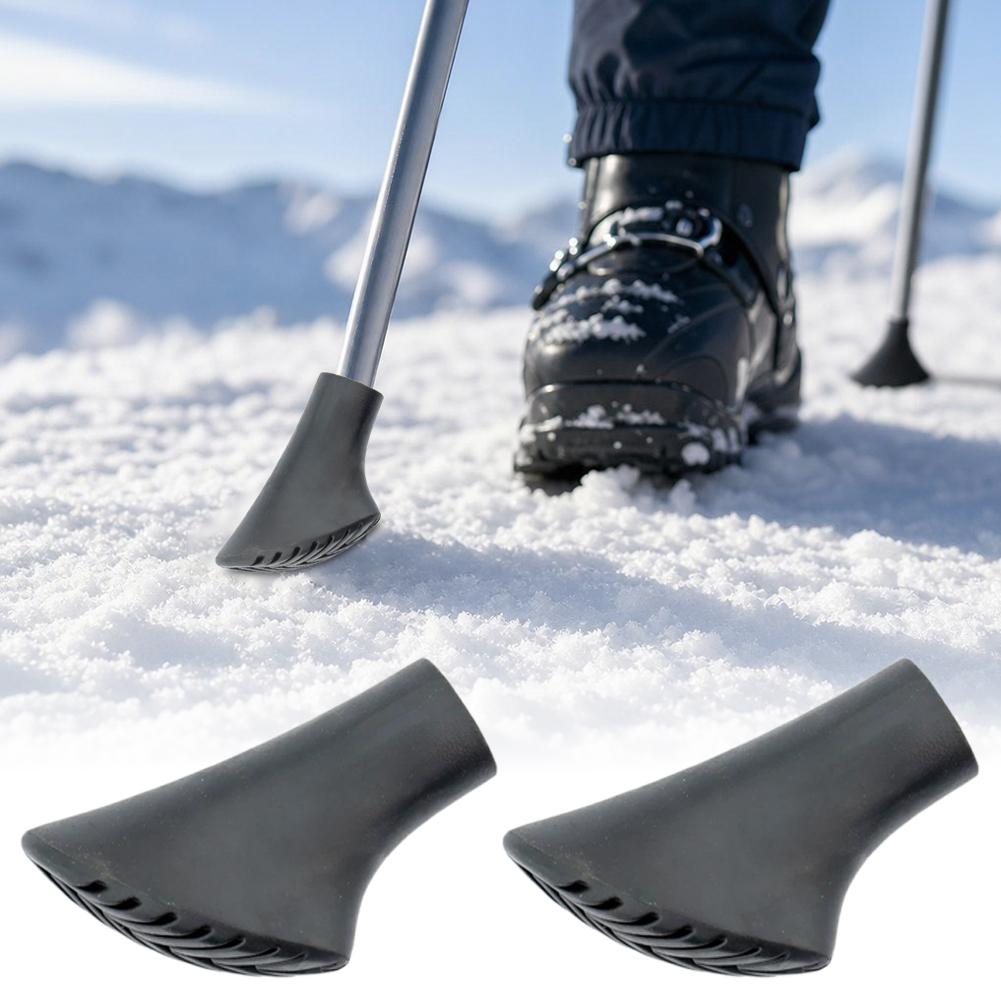 Trekking Pole Rubber Tips Feet Replacement - قطعتان من رؤوس العصي البديلة، رؤوس