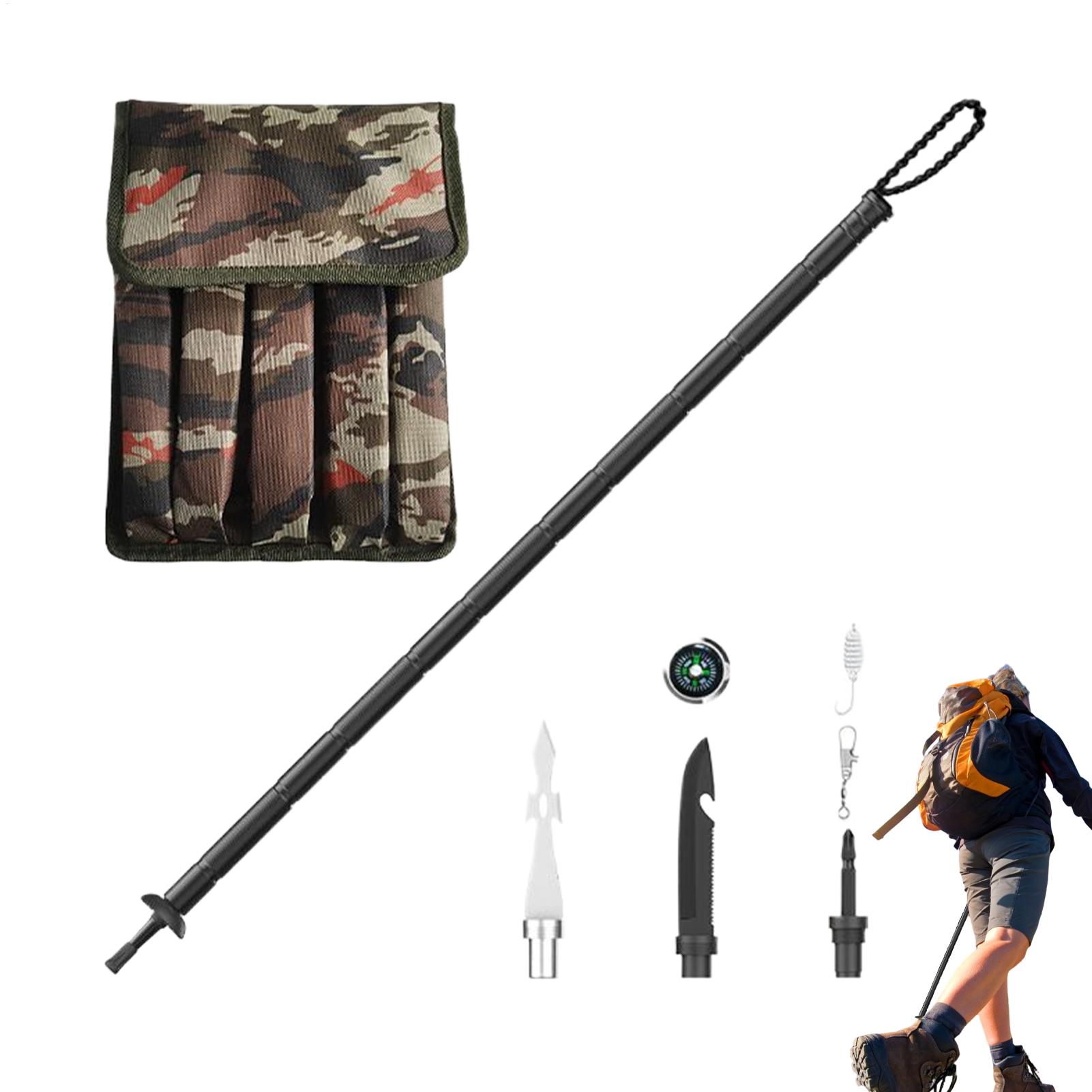 Folding Walking Sticks Hiking Adjustable - أقطاب الرحلات للمشي لمسافات طويلة قابل