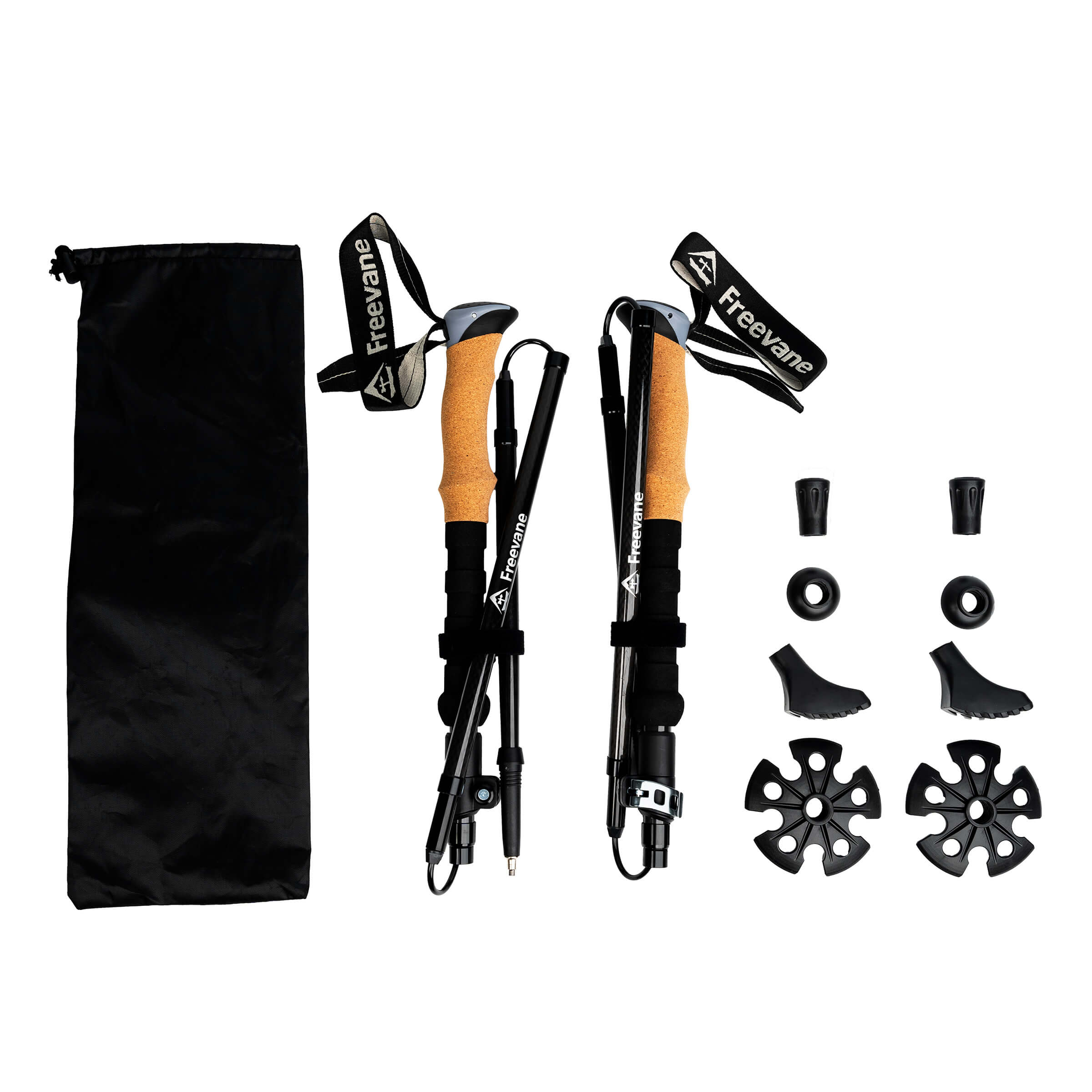 Carbon Fiber Trekking Poles Ultralight Pair - زوج من عصي المشي من ألياف
