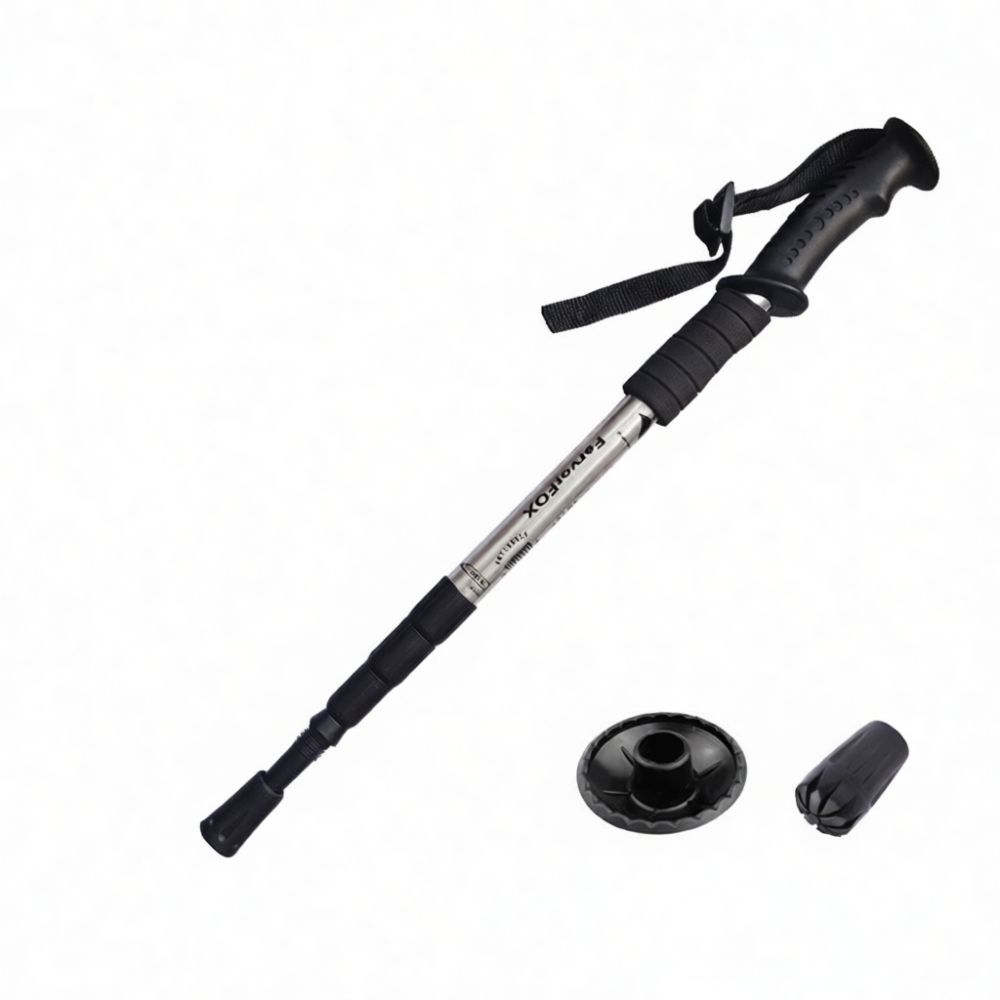 Folding Walking Sticks Hiking Adjustable - عصا المشي الأساسية المصنوعة من الألومنيوم،