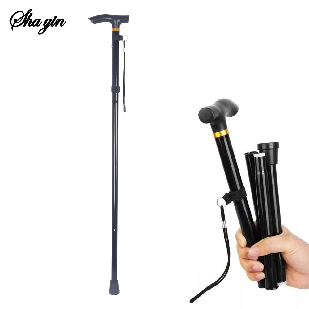Folding Walking Sticks Hiking Adjustable - عصا مشي قابلة للتعديل والطي، مصنوعة