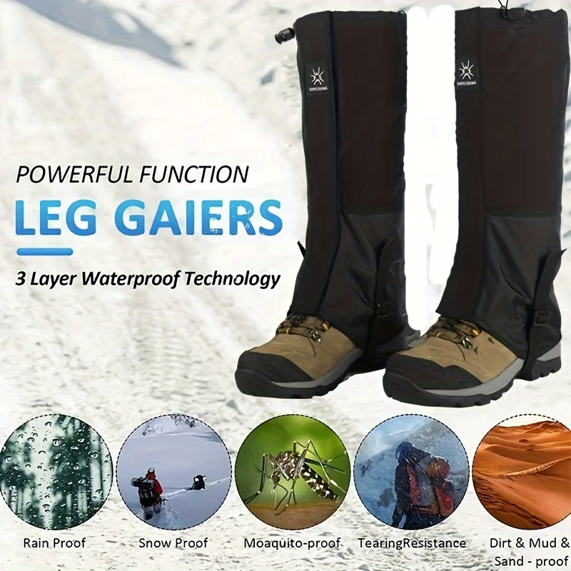 Gaiters Waterproof Breathable Hiking - قطعتان من الجراميق الساق المقاوم للماء
