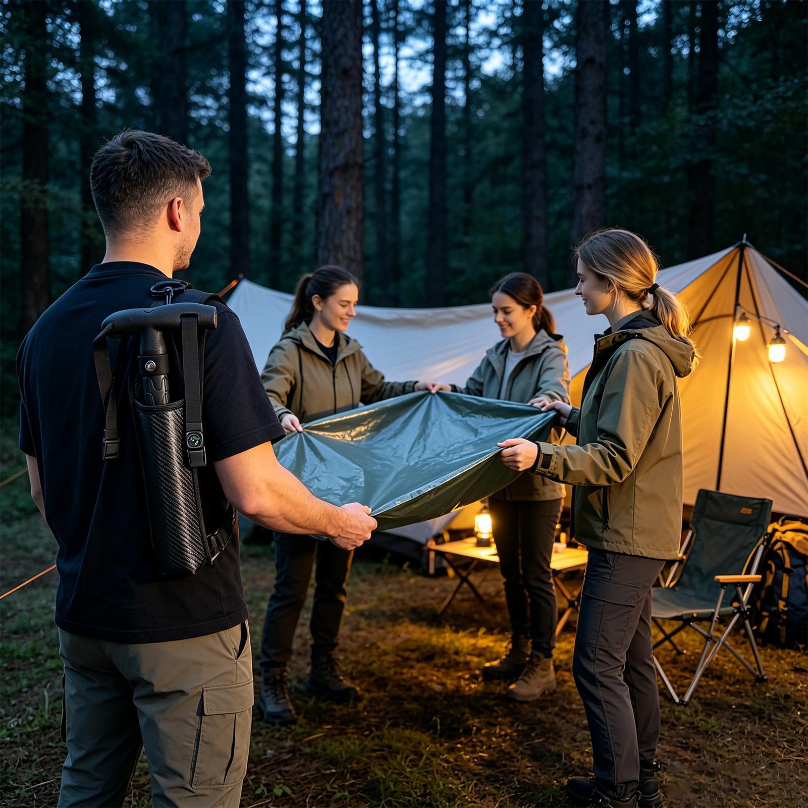 Trekking Pole Carry Bag Storage - حقيبة تخزين عصا المشي، سعة كبيرة،