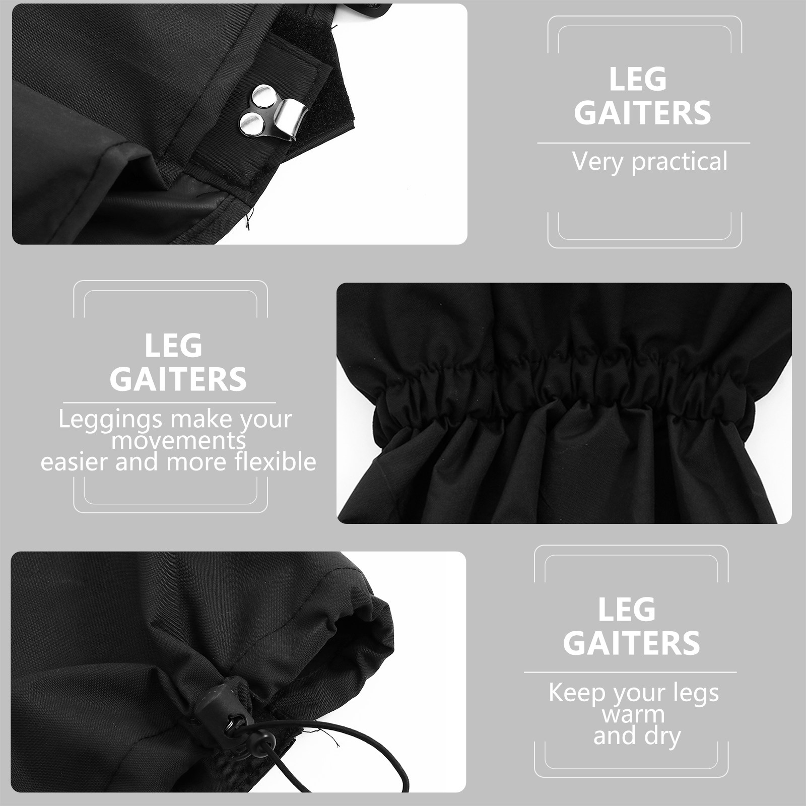 Gaiters Waterproof Breathable Hiking - زوج واحد من واقيات الساق الممتازة
