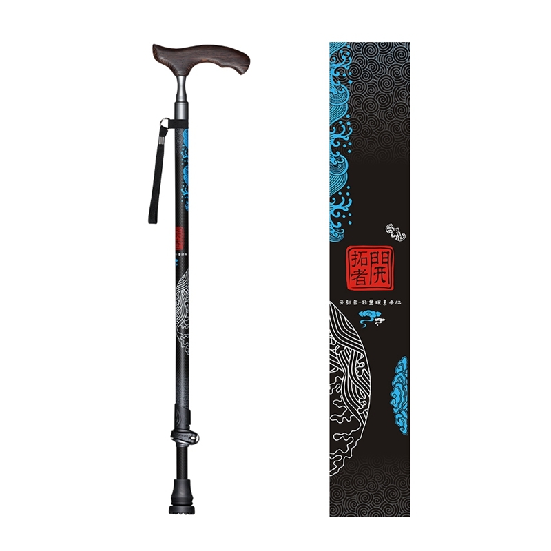 Nordic Walking Poles Carbon 100 - ألياف الكربون الخشب T مقبض عصي