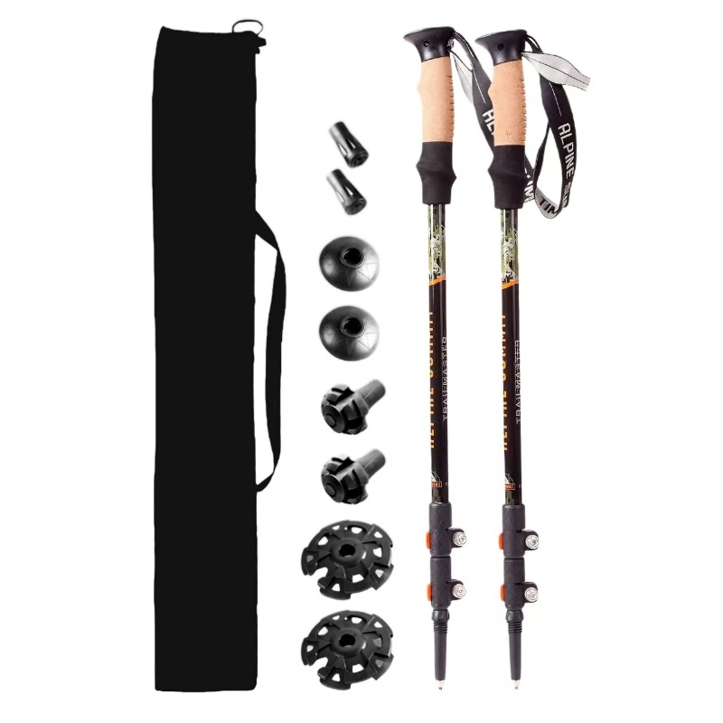 Carbon Fiber Trekking Poles Ultralight Pair - عصي المشي من الألومنيوم وألياف الكربون
