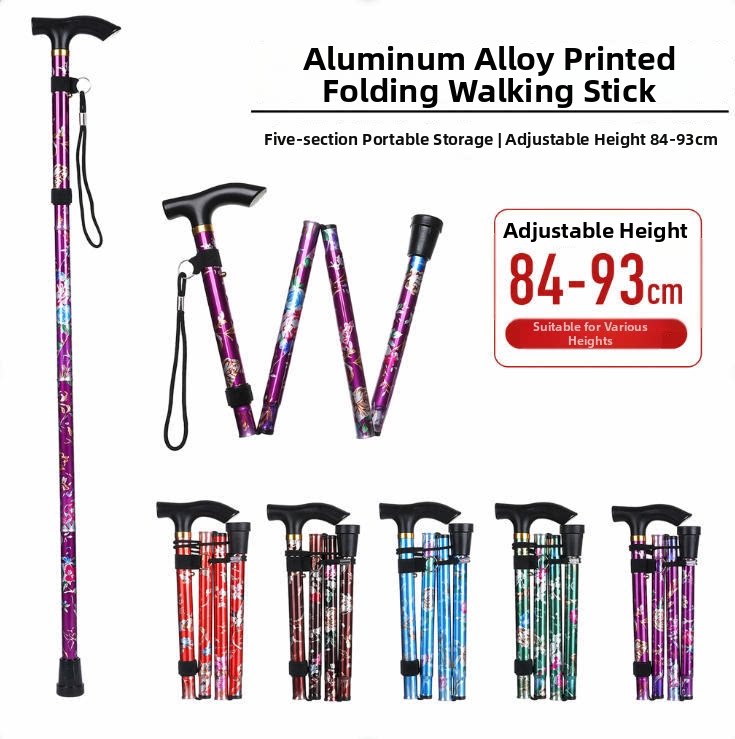 Folding Walking Sticks Hiking Adjustable - عصا مشي قابلة للطي من سبائك