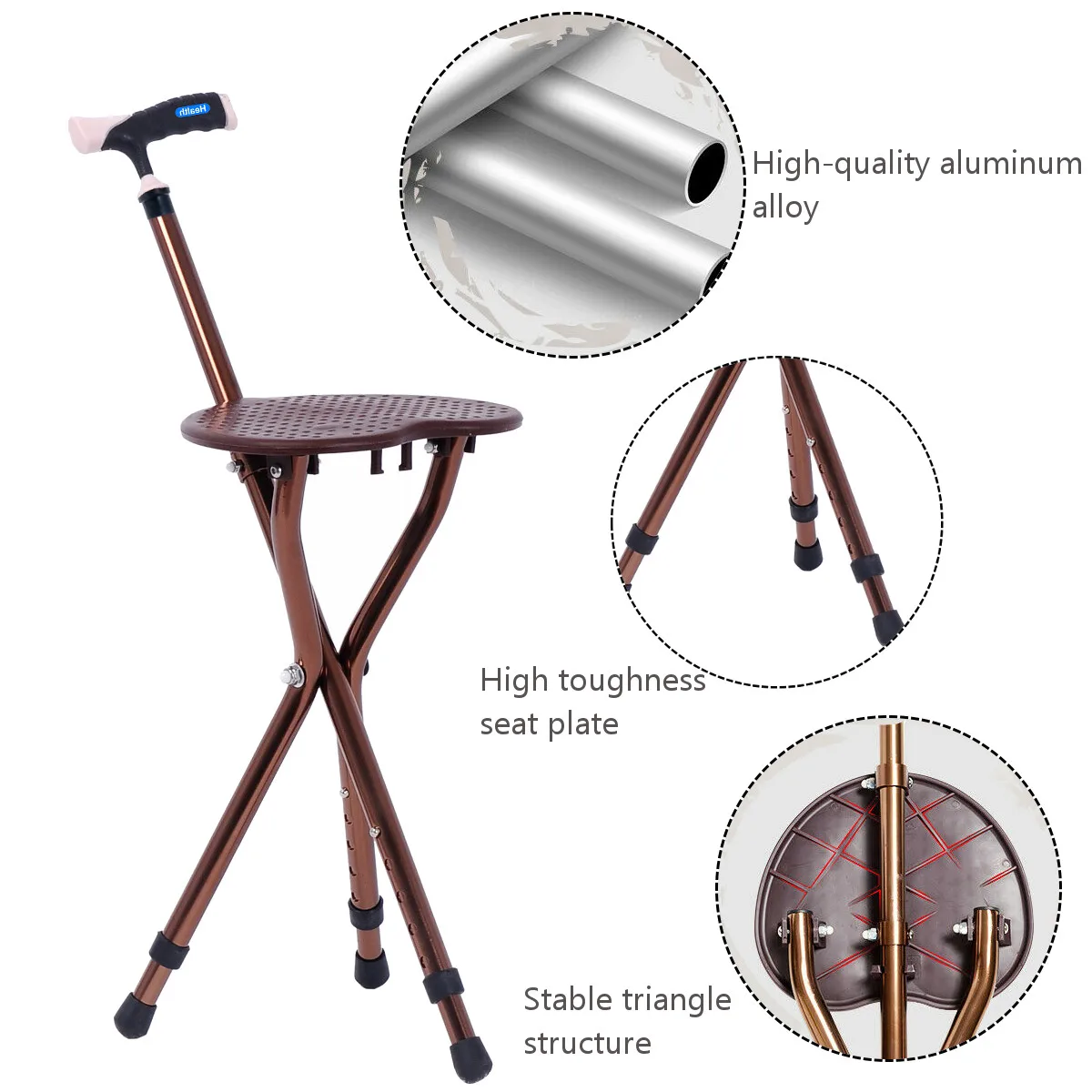 عصا مشي محمولة بارتفاع قابل لل - مراجعة Folding Walking Sticks Hiking Adjustable وسعره