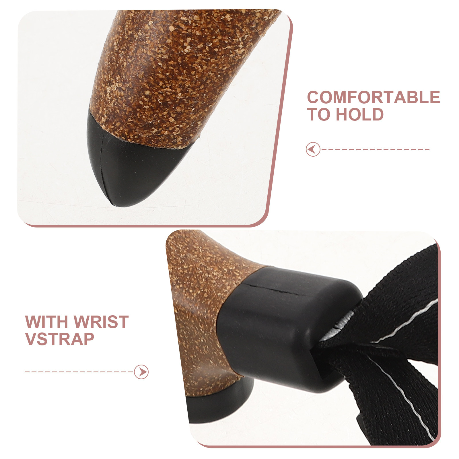 مقبض بديل مريح من الفلين لأعمد - مراجعة Wrist Straps Replacement Trekking Pole وسعره