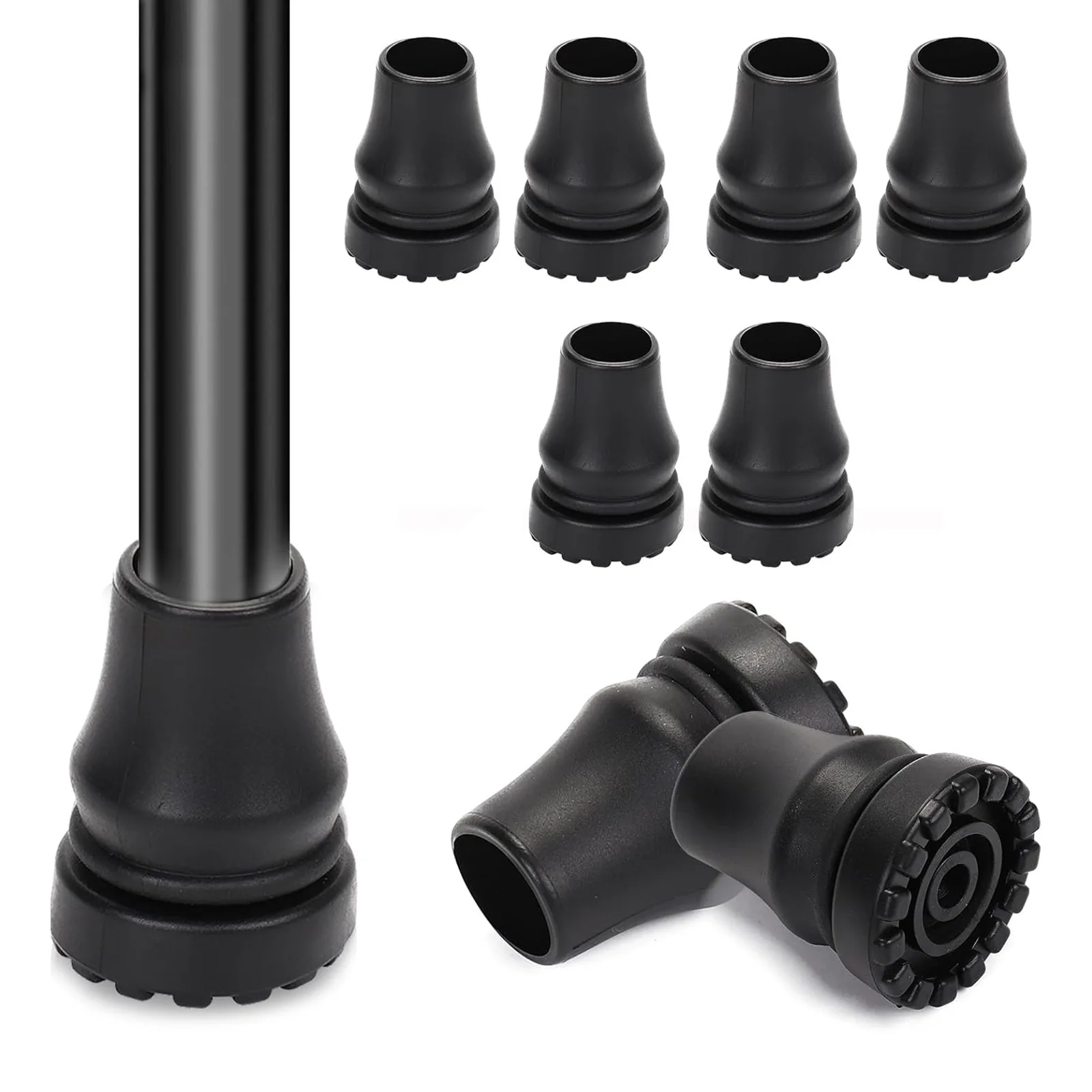 16/19/20/22 مم، وسادات أطراف ع - مراجعة Trekking Pole Rubber Tips Feet Replacement وسعره