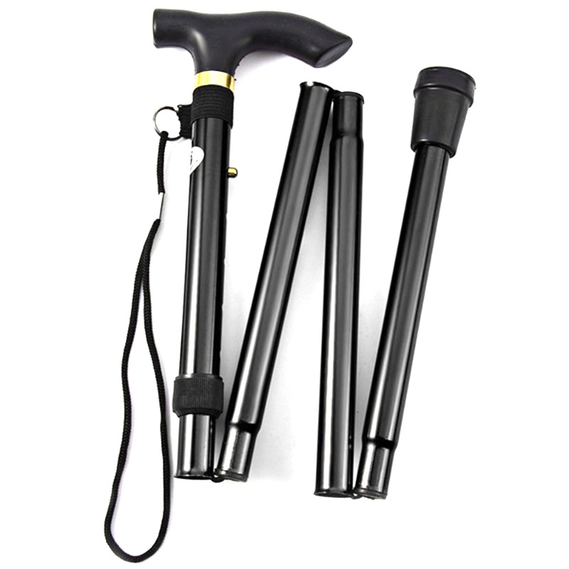 عصا مشي قابلة للطي من سبائك ال - مراجعة Folding Walking Sticks Hiking Adjustable وسعره
