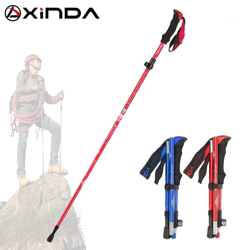 عصي مشي قابلة للطي من XINDA مص - مراجعة Quick Lock Trekking Poles Aluminum 7075 وسعره