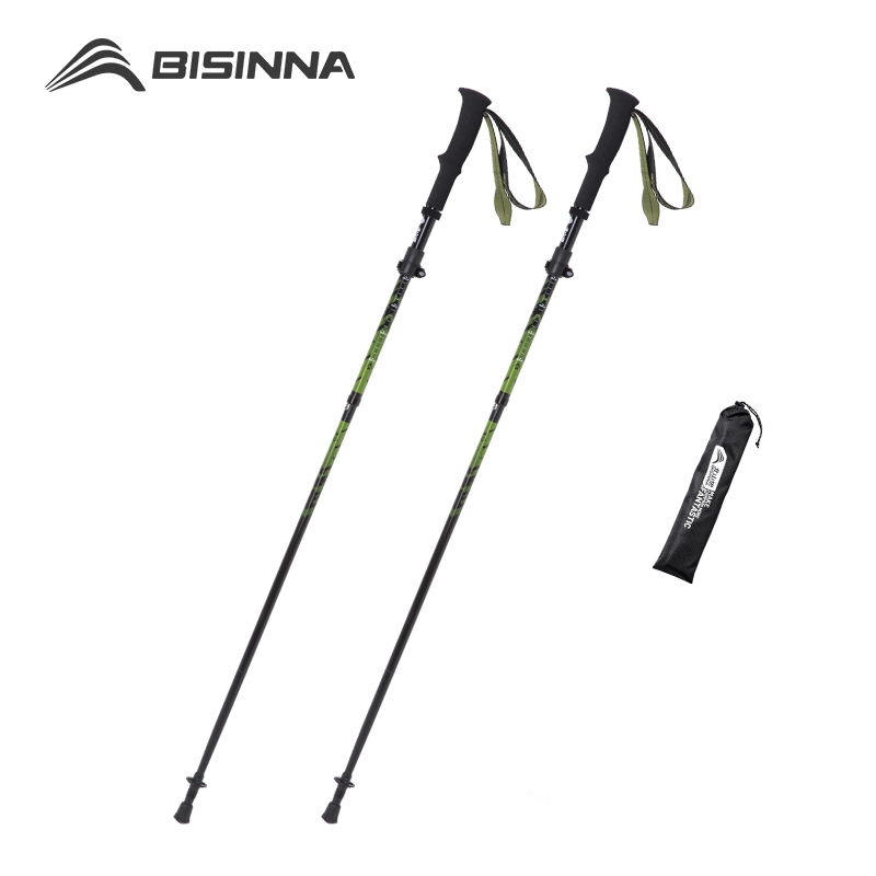 عصي المشي من ألياف الكربون من  - مراجعة Folding Walking Sticks Hiking Adjustable وسعره