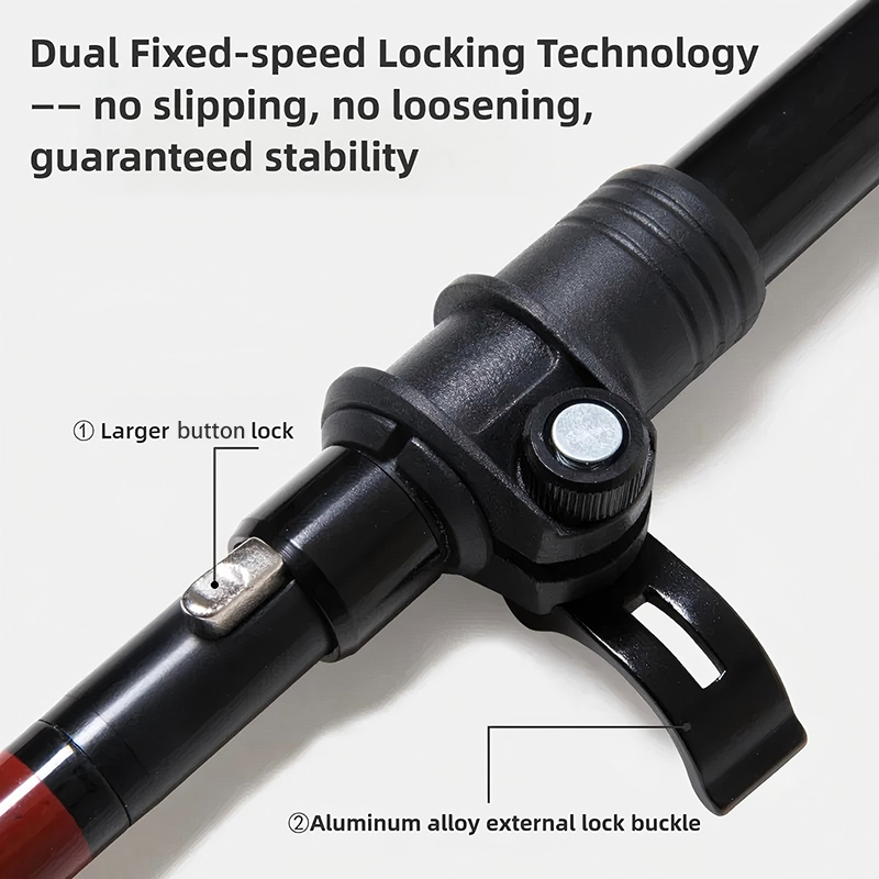 عصي المشي من ألياف الكربون من  - مراجعة Folding Walking Sticks Hiking Adjustable وسعره