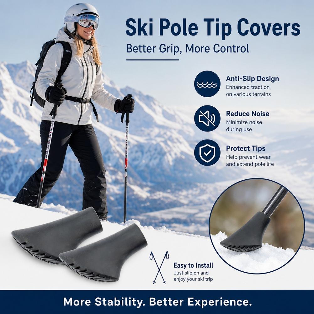 قطعتان من رؤوس العصي البديلة،  - مراجعة Trekking Pole Rubber Tips Feet Replacement وسعره