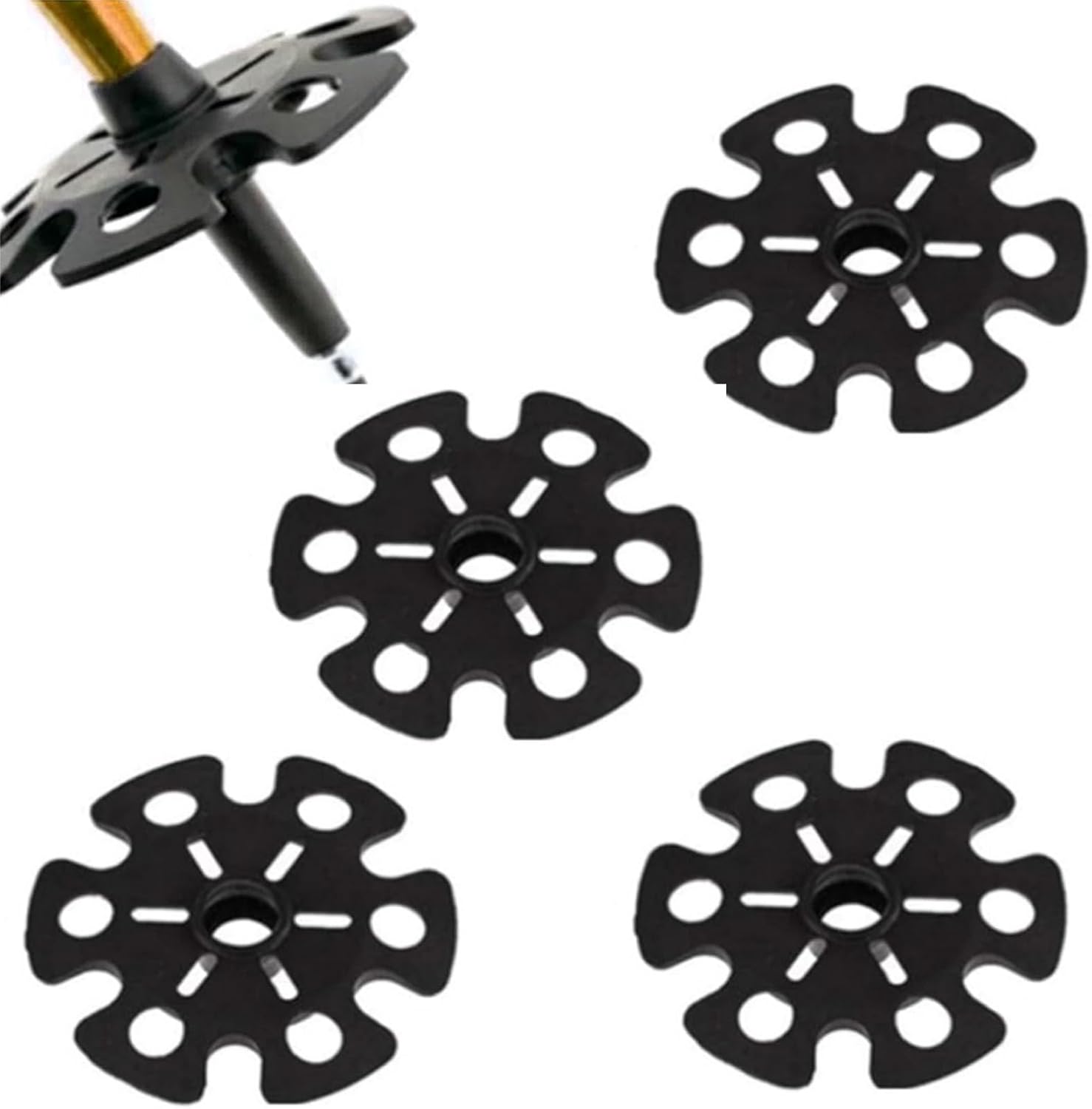 رؤوس بديلة لعصي المشي، رؤوس عص - مراجعة Trekking Pole Rubber Tips Feet Replacement وسعره