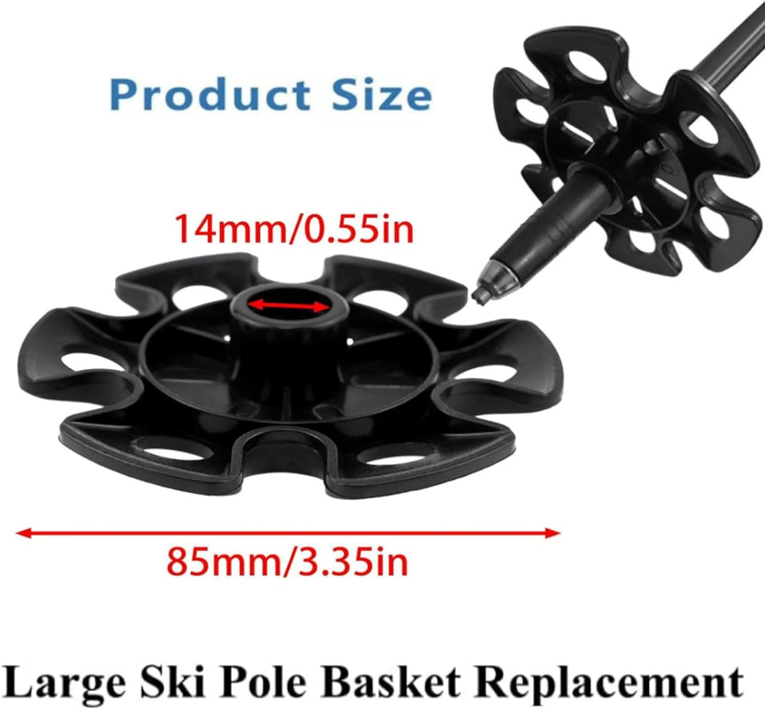 رؤوس بديلة لعصي المشي، رؤوس عص - مراجعة Trekking Pole Rubber Tips Feet Replacement وسعره