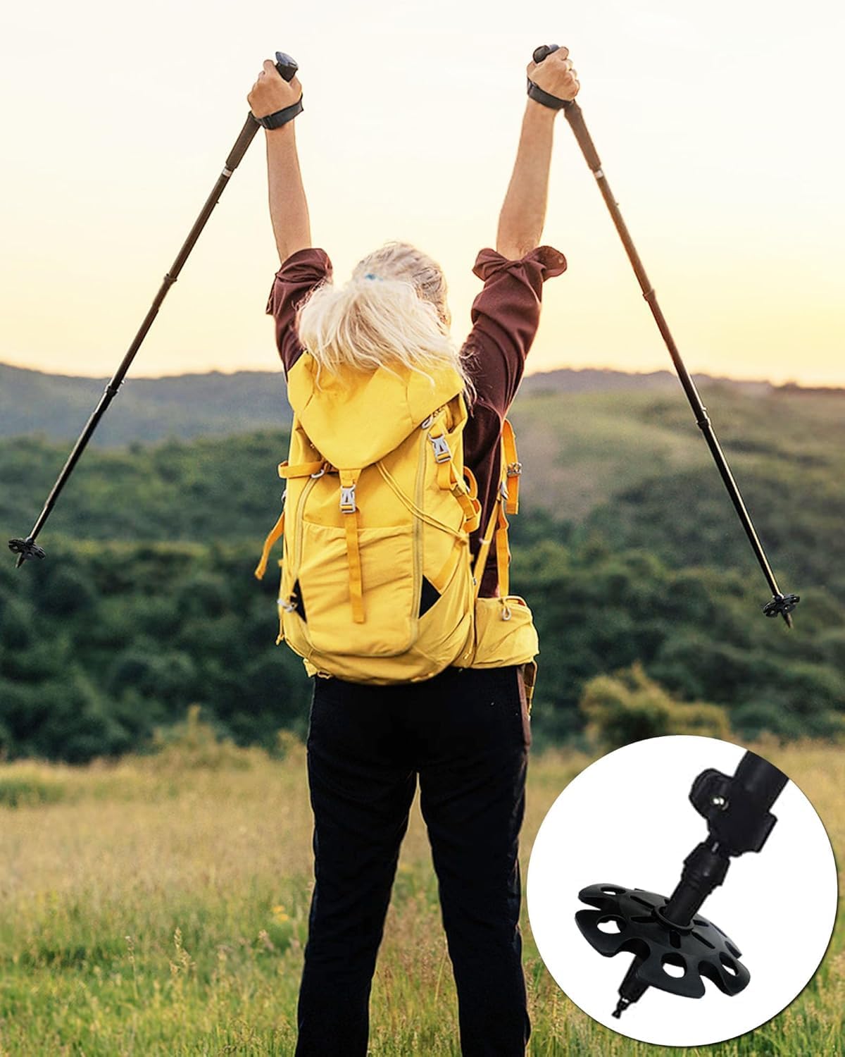 رؤوس بديلة لعصي المشي، رؤوس عص - مراجعة Trekking Pole Rubber Tips Feet Replacement وسعره