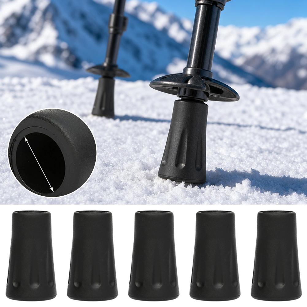 5/10 قطع من أغطية المطاط المان - مراجعة Trekking Pole Rubber Tips Feet Replacement وسعره