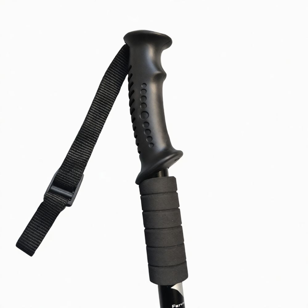 عصا المشي الأساسية المصنوعة من - مراجعة Folding Walking Sticks Hiking Adjustable وسعره