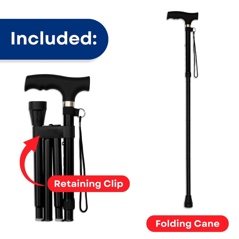عصا مشي قابلة للطي خفيفة الوزن - مراجعة Folding Walking Sticks Hiking Adjustable وسعره