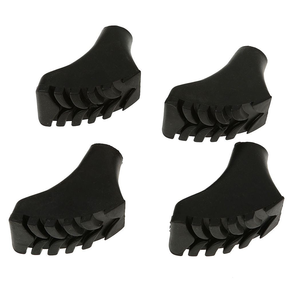 4 × وسادات أسفلت للمشي، أقدام  - مراجعة Trekking Pole Rubber Tips Feet Replacement وسعره