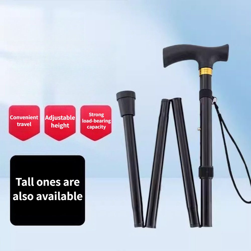 عصي المشي القابلة للطي فائقة ا - مراجعة Folding Walking Sticks Hiking Adjustable وسعره