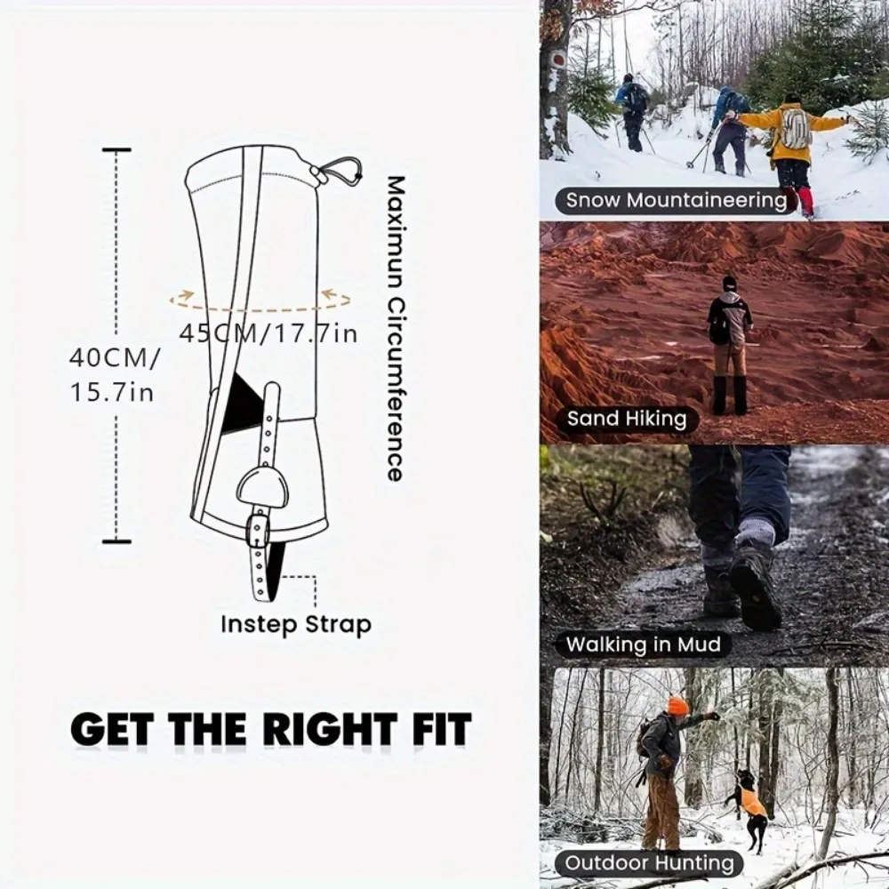 قطعتان من الجراميق الساق المقا - مراجعة Gaiters Waterproof Breathable Hiking وسعره