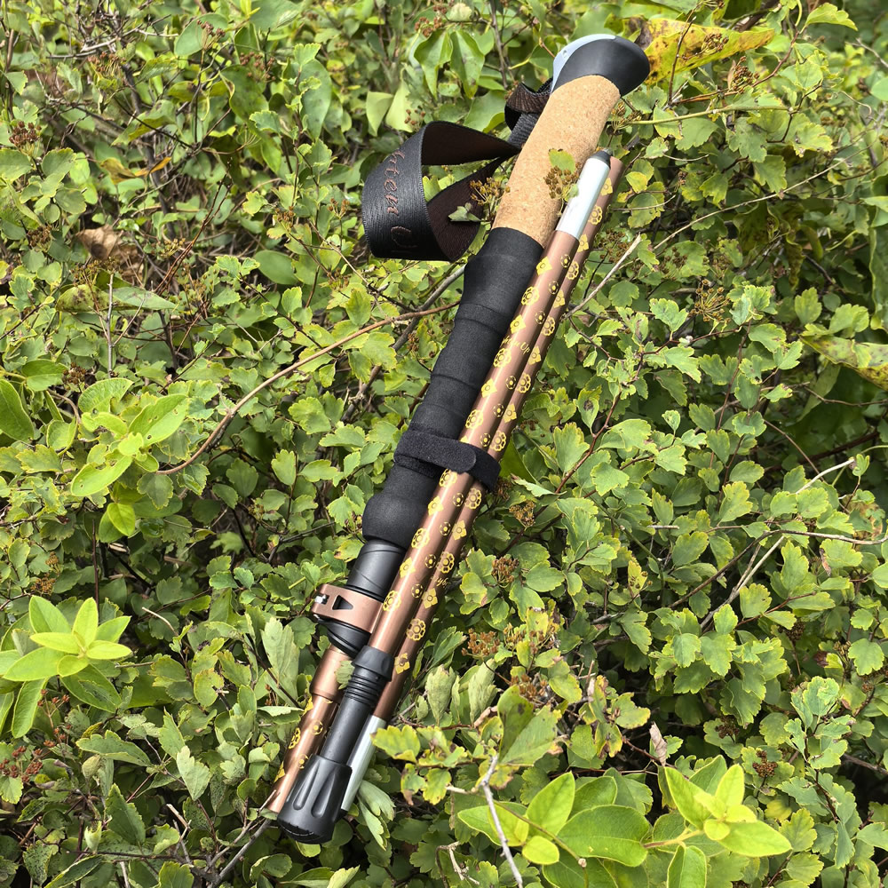 عصا مشي قابلة للتعديل ومحمولة، - مراجعة Folding Walking Sticks Hiking Adjustable وسعره