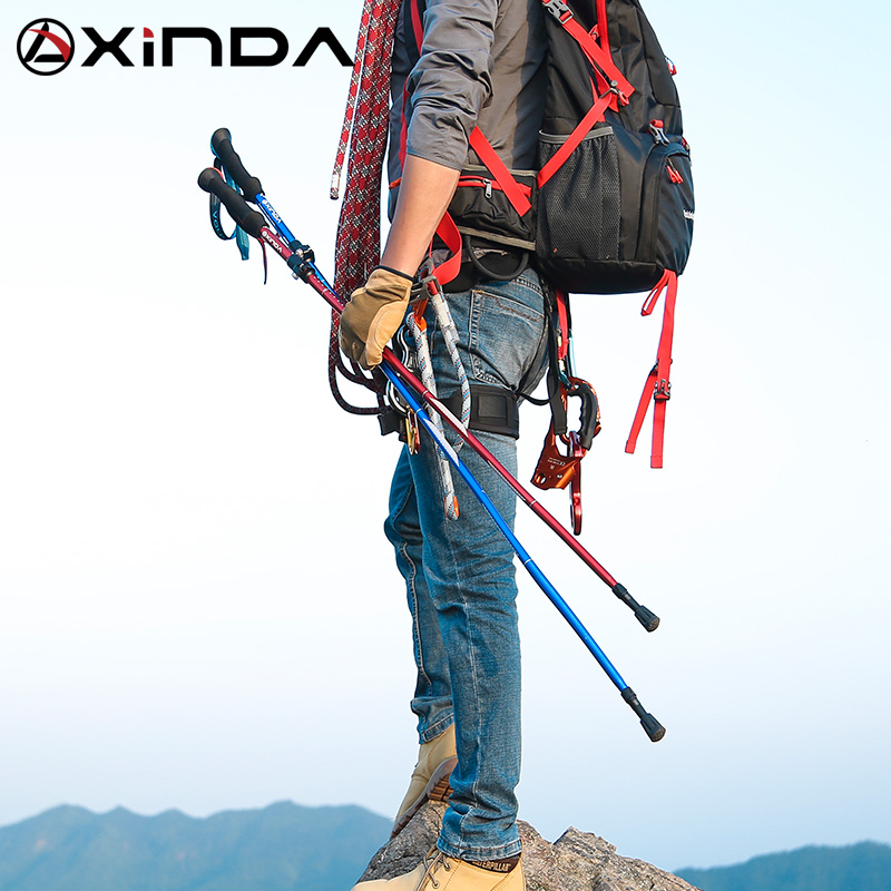 عصي مشي خفيفة الوزن قابلة للطي - مراجعة Quick Lock Trekking Poles Aluminum 7075 وسعره