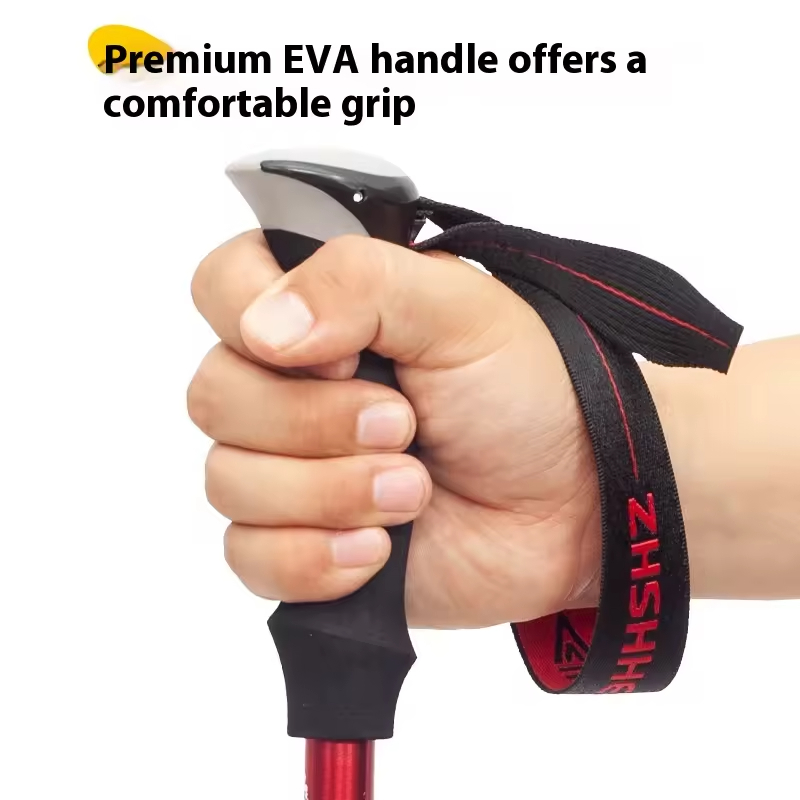 زوج واحد من عصي المشي القابلة  - مراجعة Folding Walking Sticks Hiking Adjustable وسعره