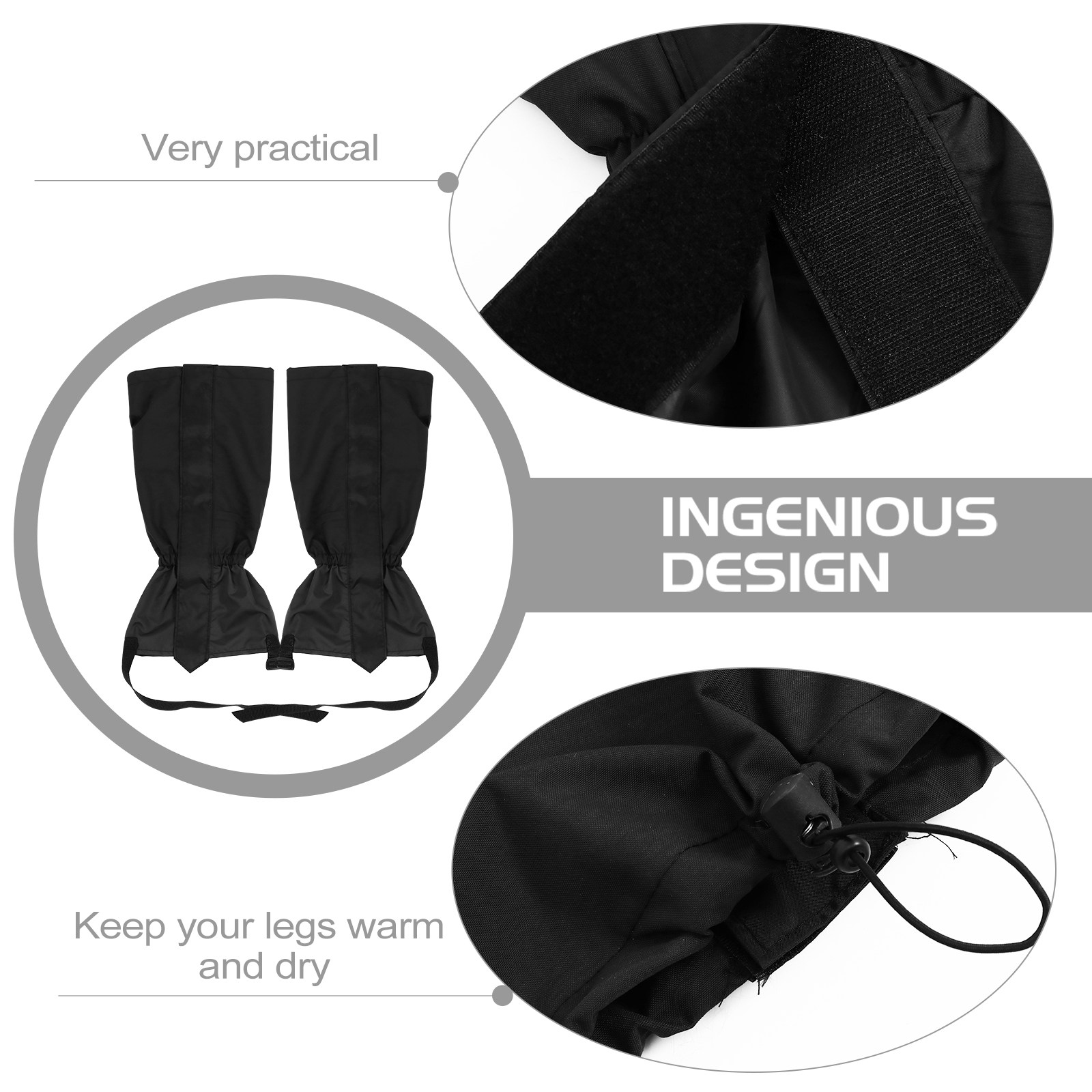 زوج واحد من واقيات الساق الخار - مراجعة Gaiters Waterproof Breathable Hiking وسعره